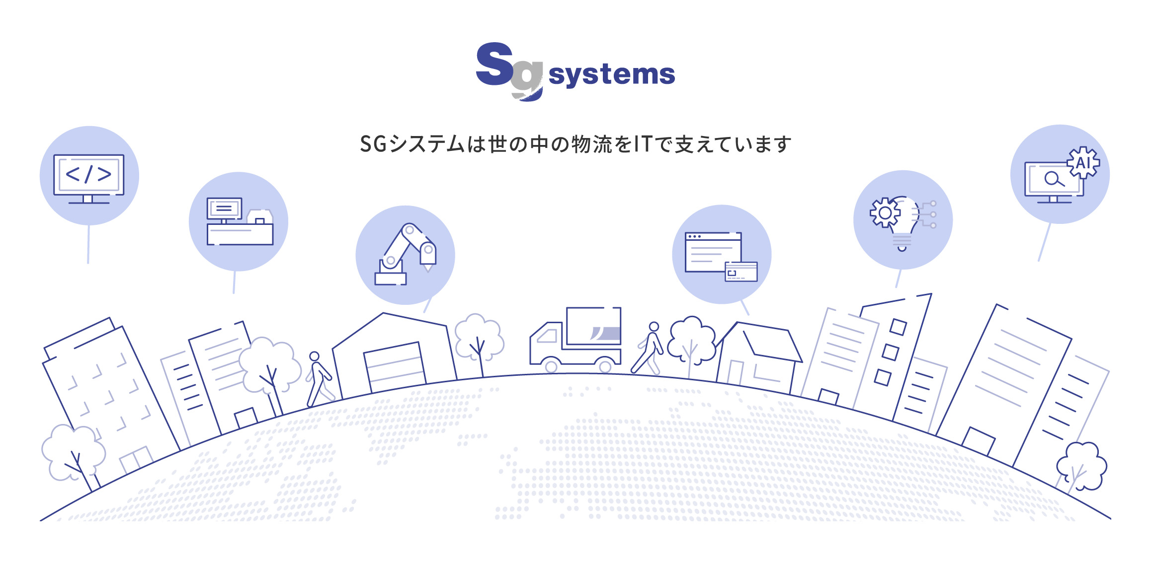 SGシステムは世の中の物流をITで支えています